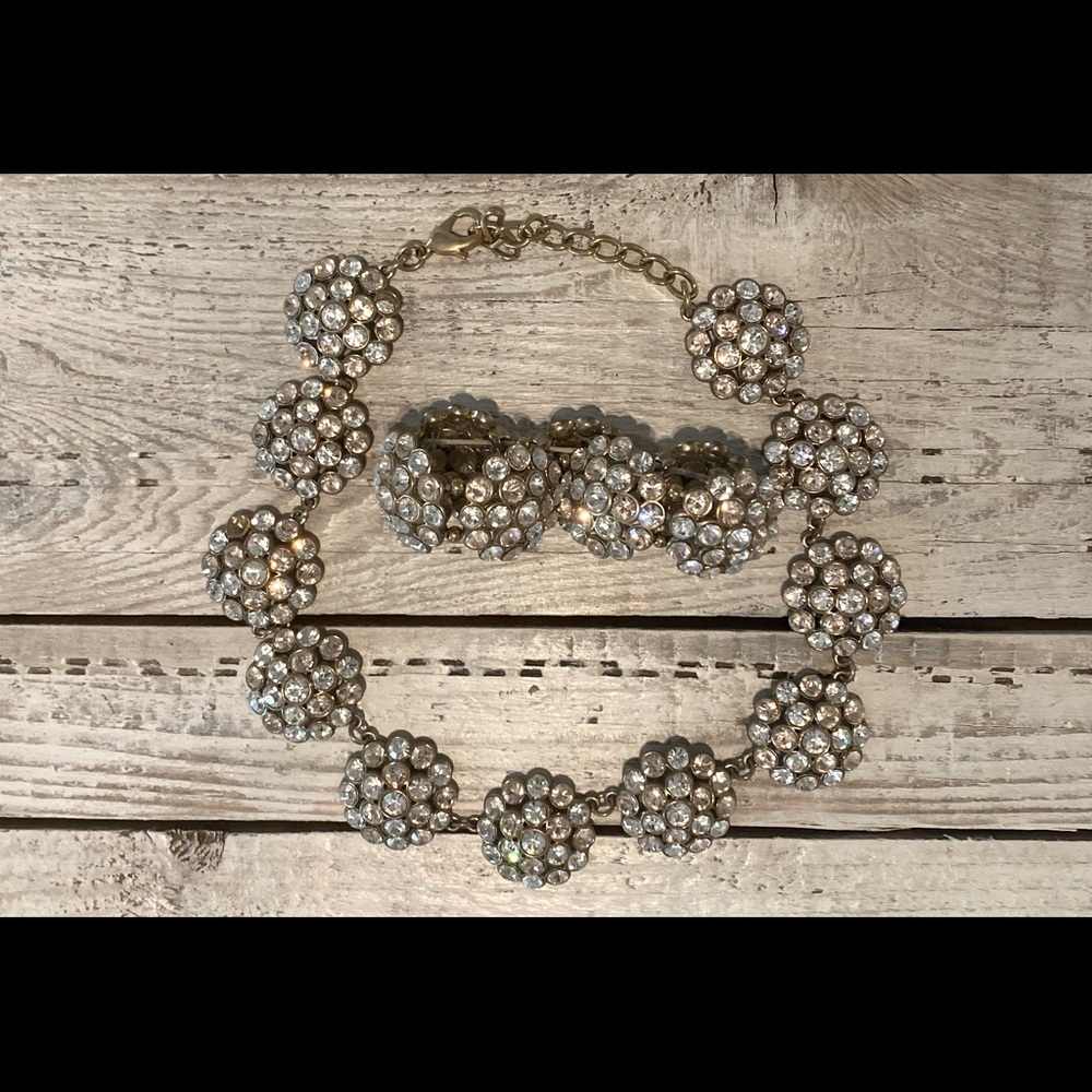 White House Black Market | Necklace and Bracelet | white and Pink Gems | Size OS